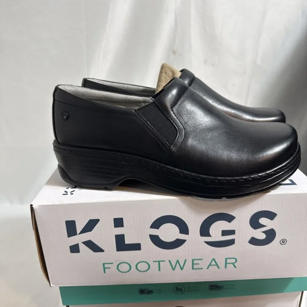 Klogs Naples Work Shoes Wide Sizes Womens Leather Black Brown 13w 14w Smooth